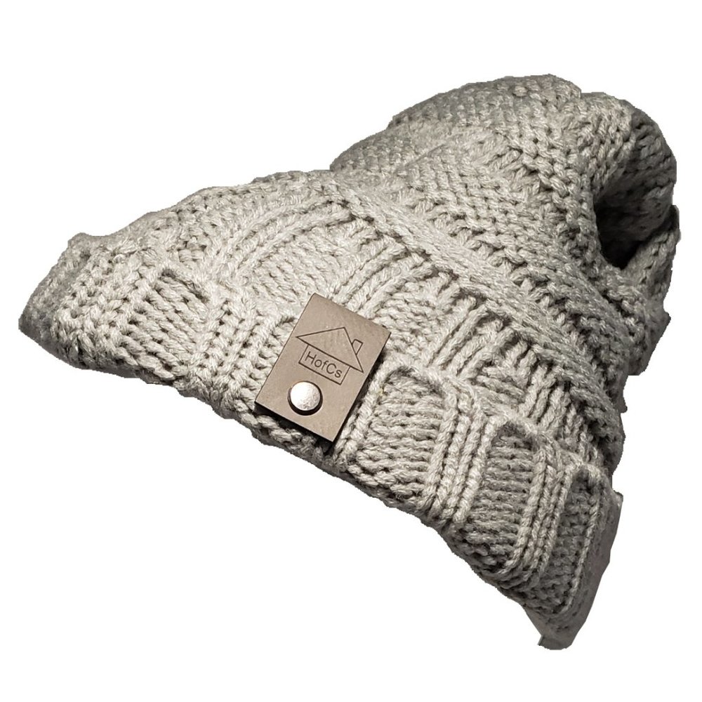 HofCs 1 Pack Child Knit Hat (Grey with Grey Tag)